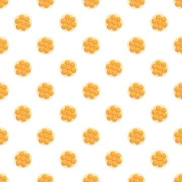 Asian golden sweets in repeating pattern design Stock Illustration