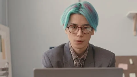 Asian Guy Working on Laptop at Programmers Office Stock Footage 241270303