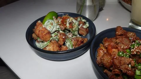 Asian inspired appetizers Stock Footage 296726715