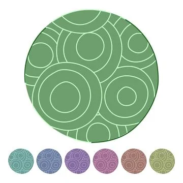 Asian inspired circle pattern with abstract ornament graphic イラスト素材