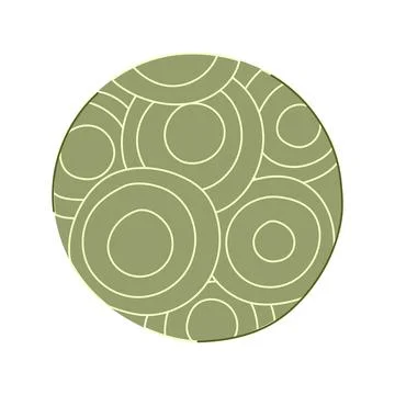 Asian inspired circle pattern illustration with abstract ornament Stock Illustration