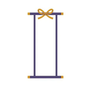 Asian Japanese scroll frame banner design element Ilustración de archivo