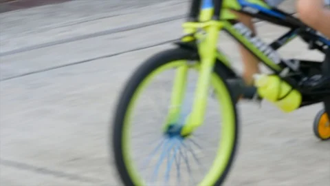 Asian kid students exercise bicycle Stock Footage 109189400