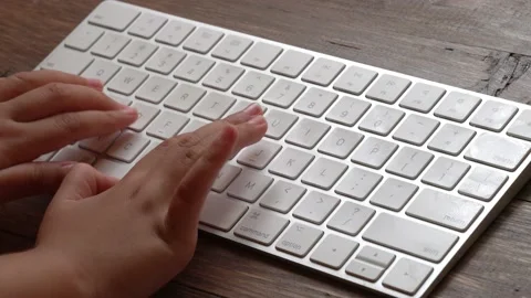 Asian Kid Typing Stock Footage 158922687