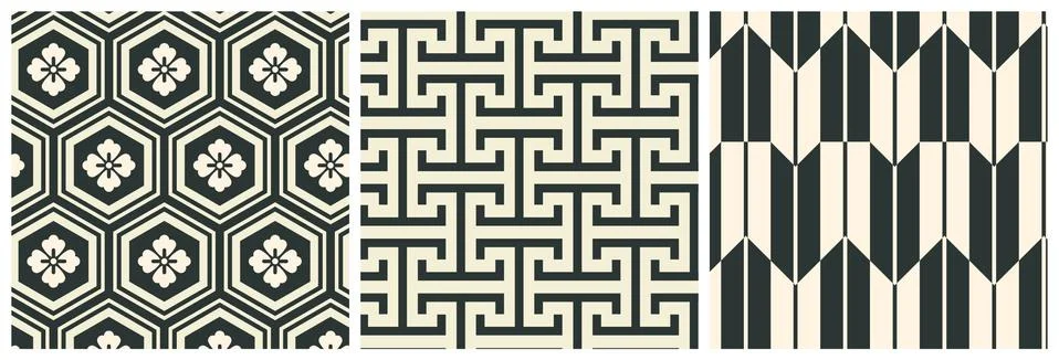 Asian kojitsunagi seamless pattern as turtle hexagons. Stock Illustration