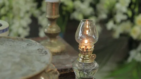Asian lamps at the funeral Stock Footage