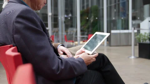 Asian Man with an Apple Ipad Stock Footage 36141252