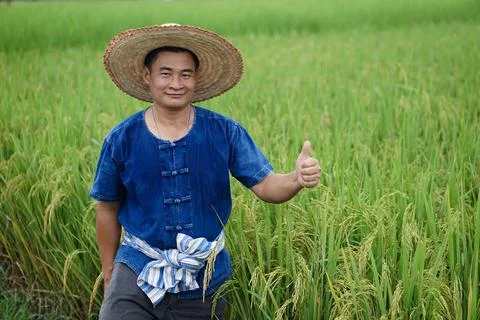 Asian man farmer Stock Photos