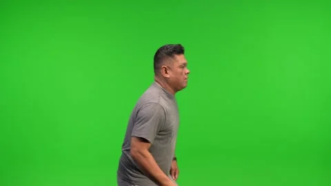 Asian man with fly swatter  Stock Footage 252254357