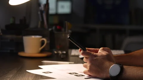 Asian man graphic designer working on computer drawing sketches logo design. Видео 248530970