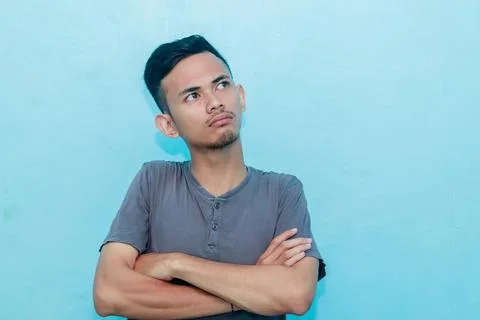Asian man thinking Stock Photos