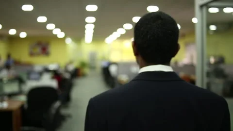 Asian Man Walking Through Office Stock Footage 248801523