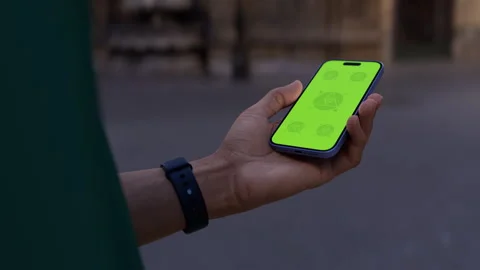 Asian middle aged male using smartphone Stock Footage 294038138