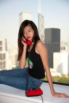 Asian Model posing various Stock Photos