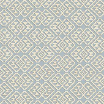 Asian mosaic arabesque seamless pattern. Abstract floral ornamental texture. Stock Illustration