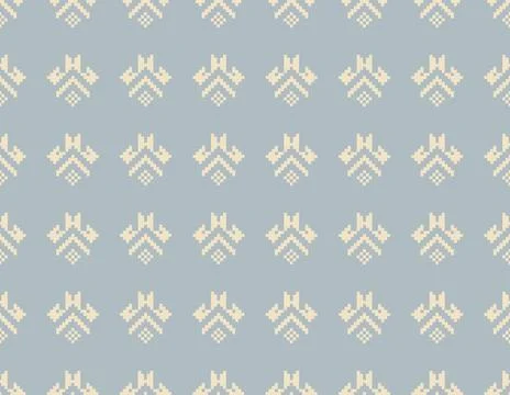 Asian mosaic arabesque seamless pattern. Abstract floral ornamental texture. Stock Illustration