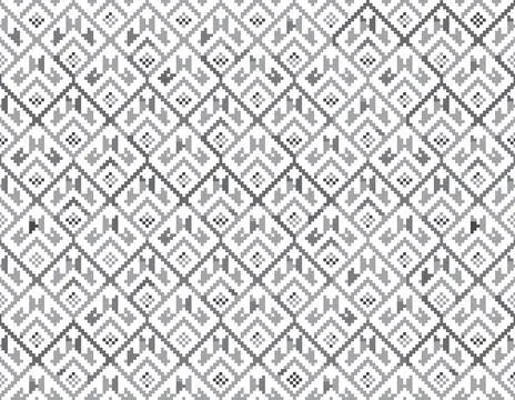 Asian mosaic arabesque seamless pattern. Abstract floral ornamental texture Stock Illustration