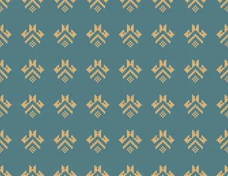 Asian mosaic arabesque seamless pattern. Abstract floral ornamental texture.. Stock Illustration