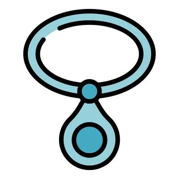 Asian necklace icon vector flat Ilustración de archivo