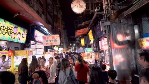 Asian Night Market Stock Footage 106501857