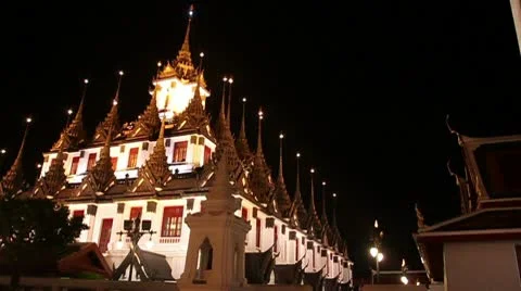 Asian Night Temple 스톡 동영상 10197030