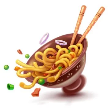 Asian noodles Stock Illustration