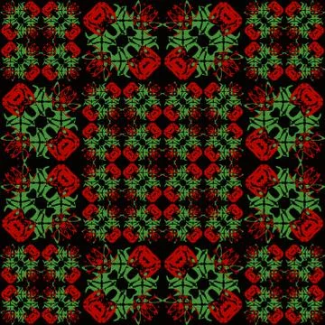 Asian Ornate Patchwork Seamless Pattern Illustrazione stock