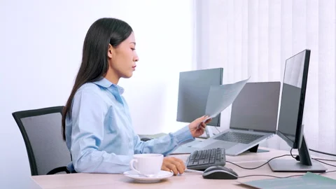 Asian Outsource Software engineer Developer Team Working Stock Footage 144203385