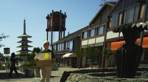 Asian Package Delivery 스톡 동영상 62875077