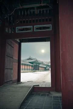 Asian Palace_Dramatic Sky Stock Photos