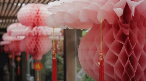 Asian paper lantern 库存影片 42820596