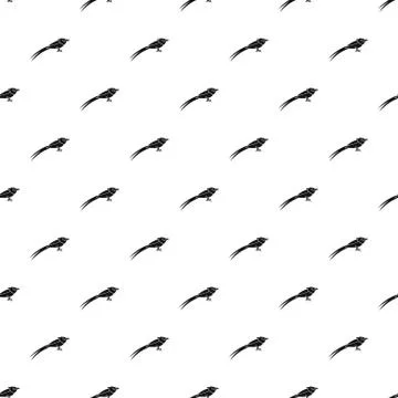 Asian paradise flycatcher pattern vector Stock Illustration