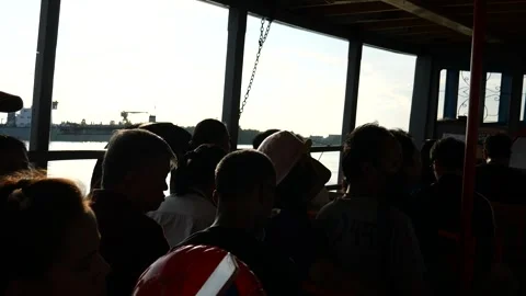 Asian passenger ferry Stock Footage 255822939