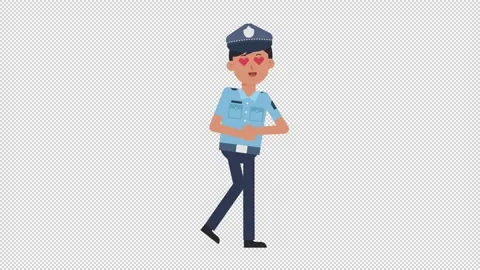 Asian Policeman In Love Stock Footage 205043623
