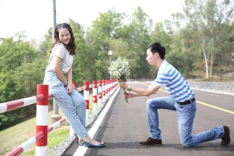 Asian pre wedding Stock Photos