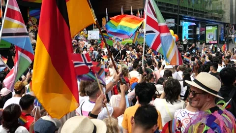 Asian Pride Parade for Pride Month Celebration Stock Footage 277658026
