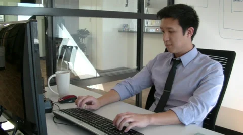 Asian Programmer Man Stock-Footage 32415072