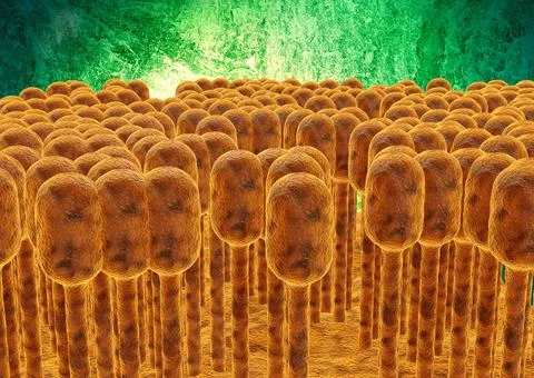 Asian rust or soybean rust is a disease caused by the fungus Phakopsora pahir Stock Illustration