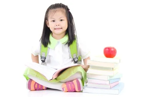 Asian school girl Stock Photos