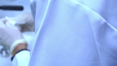 Asian scientist working in the lab Stock Footage 94983379