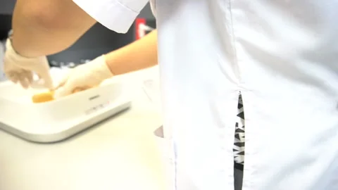 Asian scientist working in the lab Stock Footage 132895180