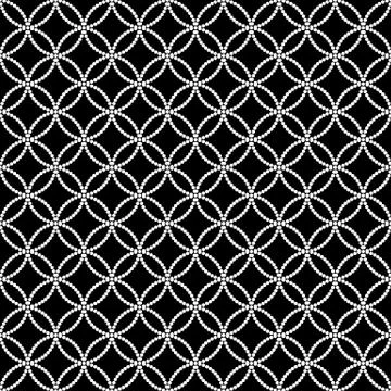 Asian seamless pattern with white overlapping dotted circles Stock Illustration