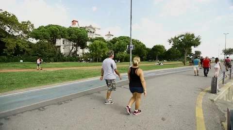 Asian Side Walking Area Video stock 42561083