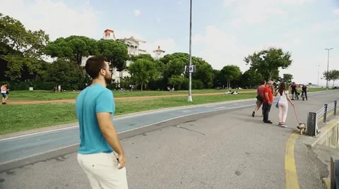 Asian Side Walking Video stock 42561456