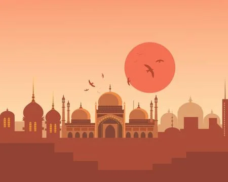 Asian skyline Ilustración de archivo