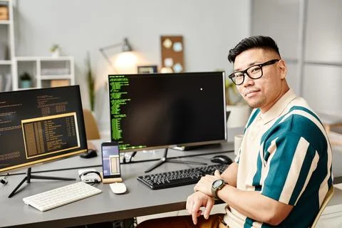 Asian Software Developer 스톡 사진