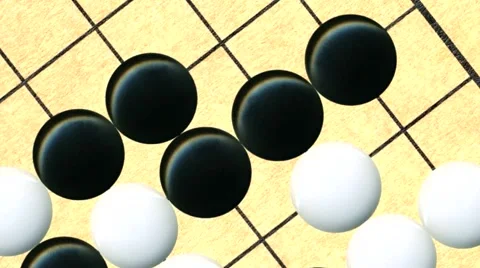 Asian strategy board game Go. Stock Footage 47754667