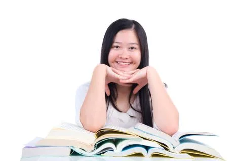 Asian student girl Stock Photos
