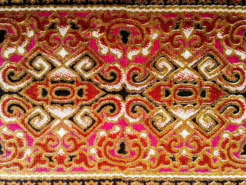 Asian style fabric pattern Stock Photos