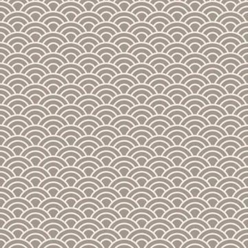 Asian style wave seamless vector pattern. Stock Illustration